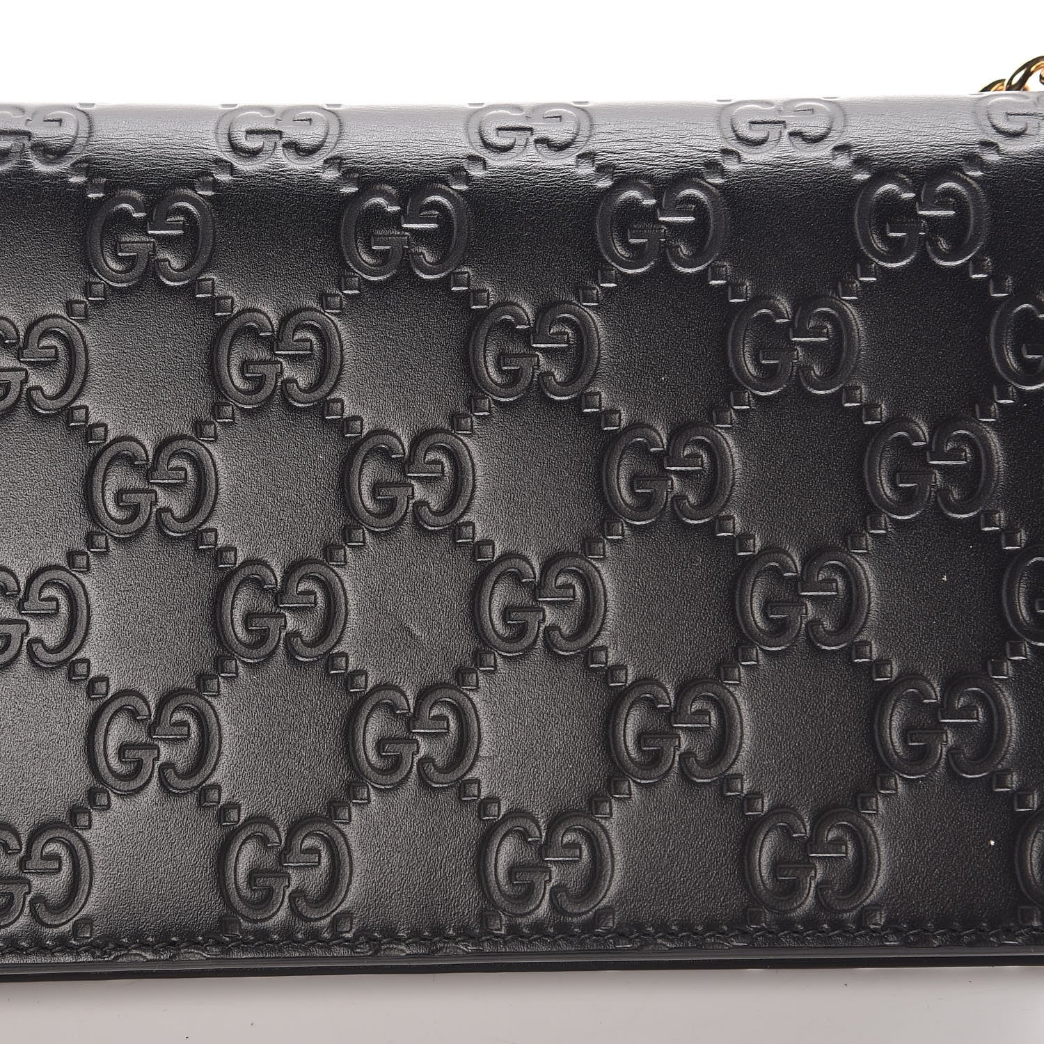 Gucci Guccissima Icon Chain Wallet Black 9 of 10