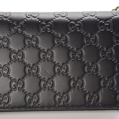 Gucci Guccissima Icon Chain Wallet Black 9 of 10