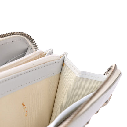Jimmy Choo Calfskin Filipa Star Zip Around Wallet White 14 of 19