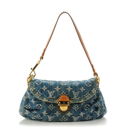 Louis Vuitton Monogram Denim Mini Pleaty Blue 1 of 7