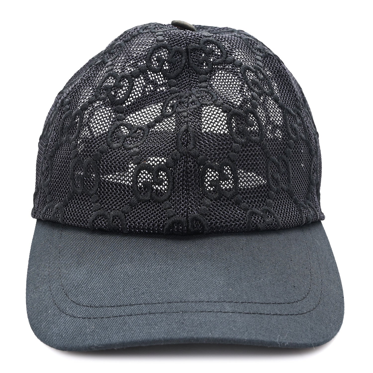 Gucci Mesh GG Monogram Shivali Baseball Hat M Black 3 of 10