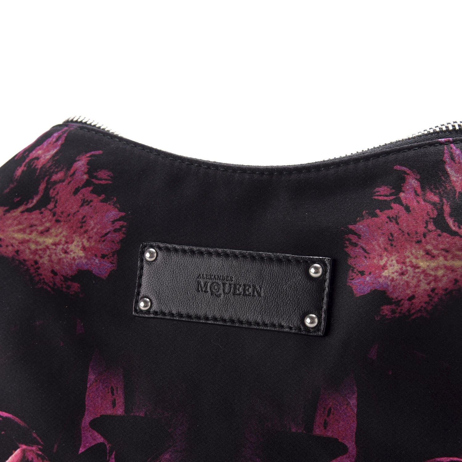 Alexander McQueen Silk Night Flowers De Manta Clutch Multicolor Black 7 of 7