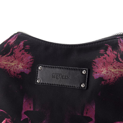 Alexander McQueen Silk Night Flowers De Manta Clutch Multicolor Black 7 of 7