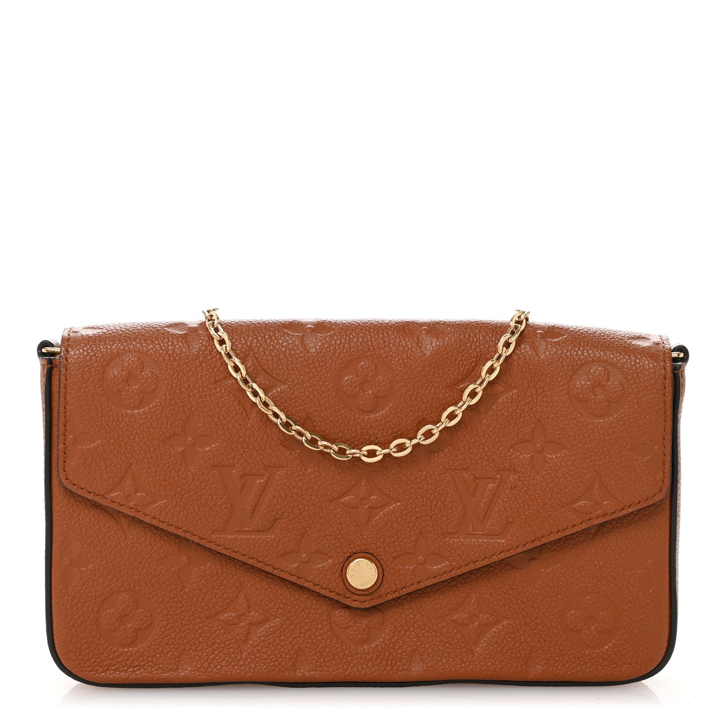 Empreinte Pochette Felicie Chain Wallet Cognac