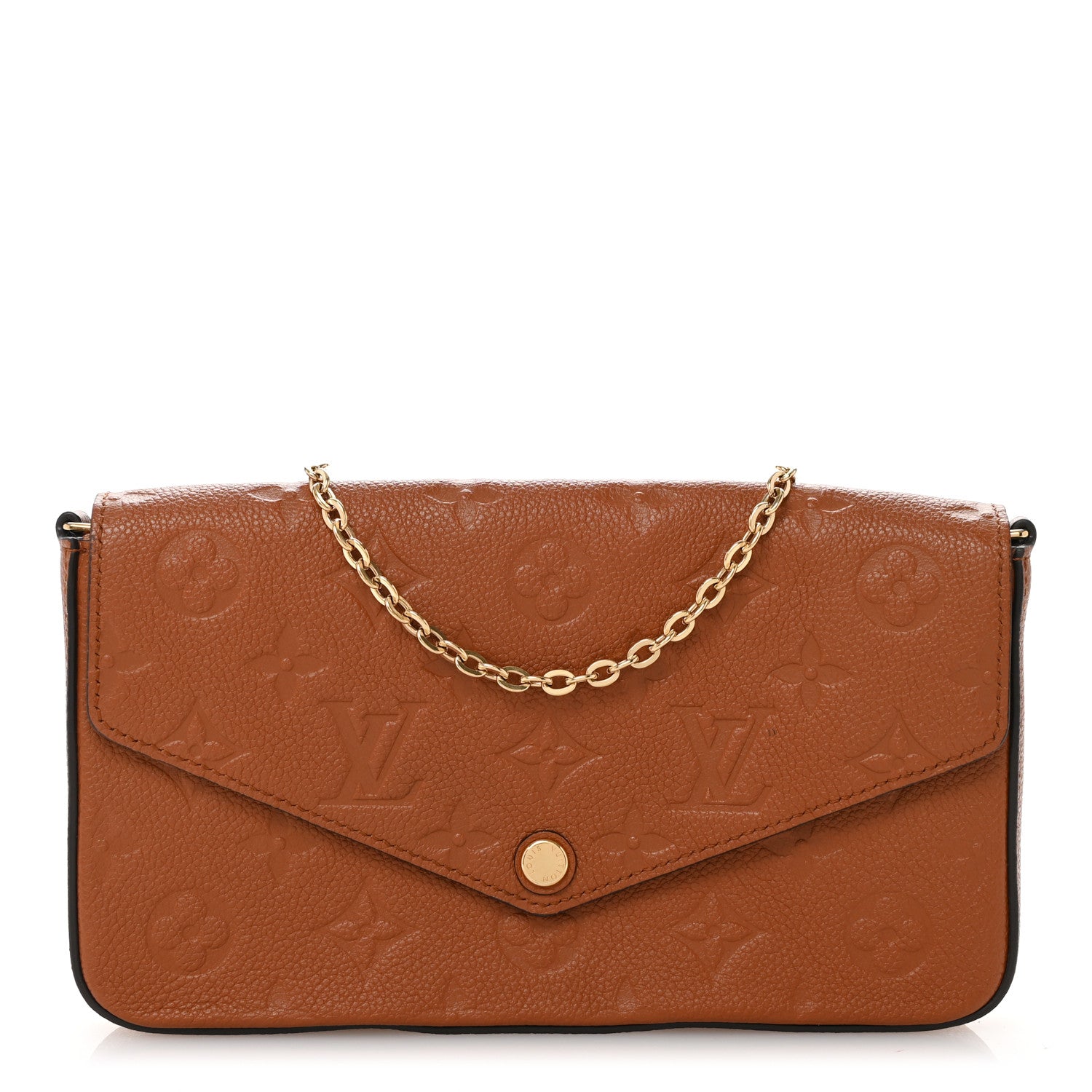 Louis Vuitton Empreinte Pochette Felicie Chain Wallet Cognac 1 of 11