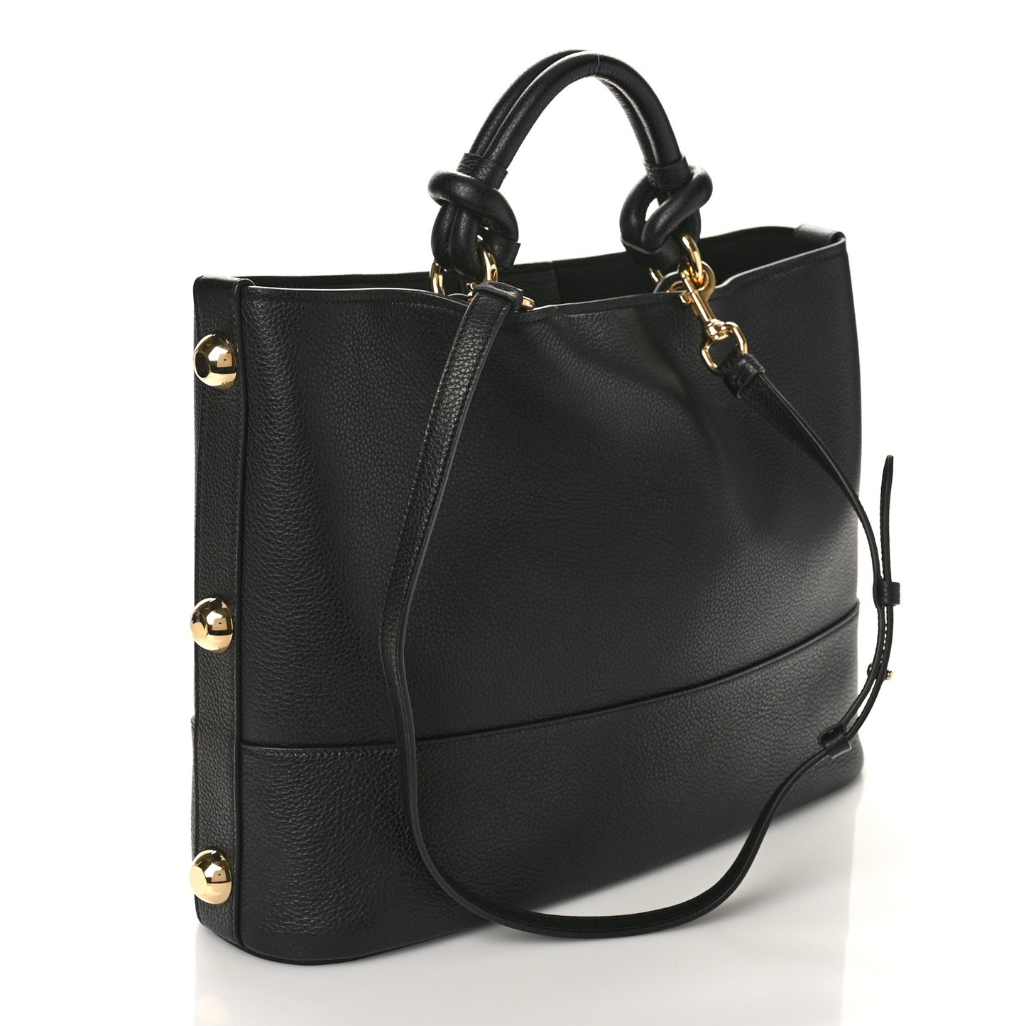 Calfskin Glam Tote Black