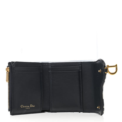 Christian Dior Oblique Saddle Lotus Wallet Blue 4 of 4