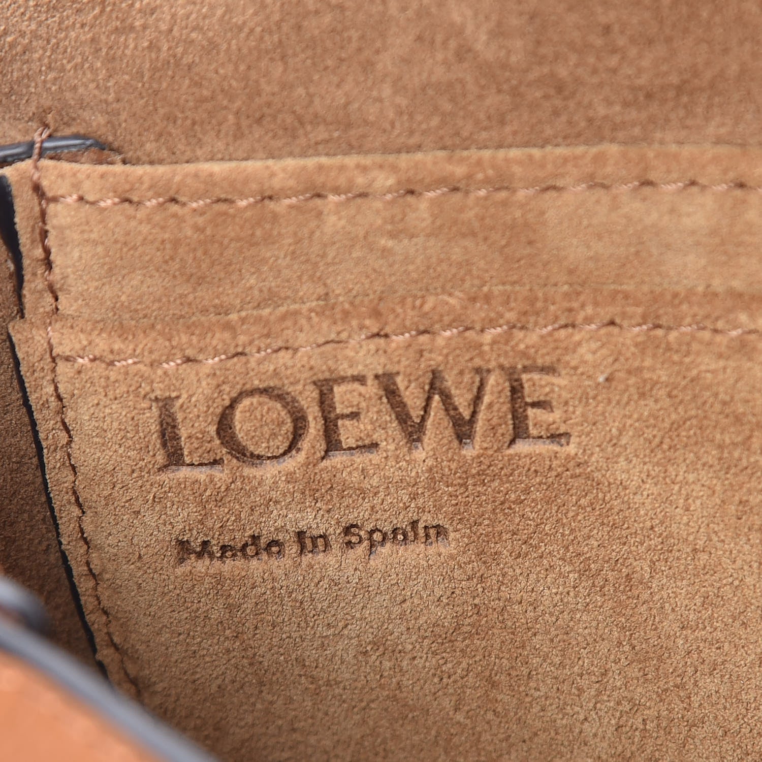 Loewe Grained Calfskin Mini Gate Crossbody Bag Caramel Pecan 6 of 9