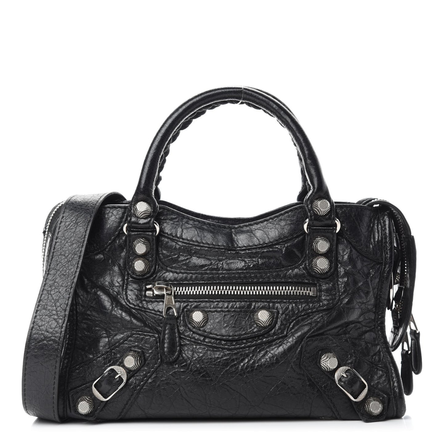 Agneau Giant 12 Silver Hardware Mini City Black