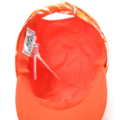 Hermes Cotton Silk Anna Cap 57 Orange 7 of 9