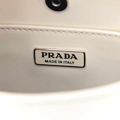 Prada Spazzolato Cleo Shoulder Bag White 6 of 8