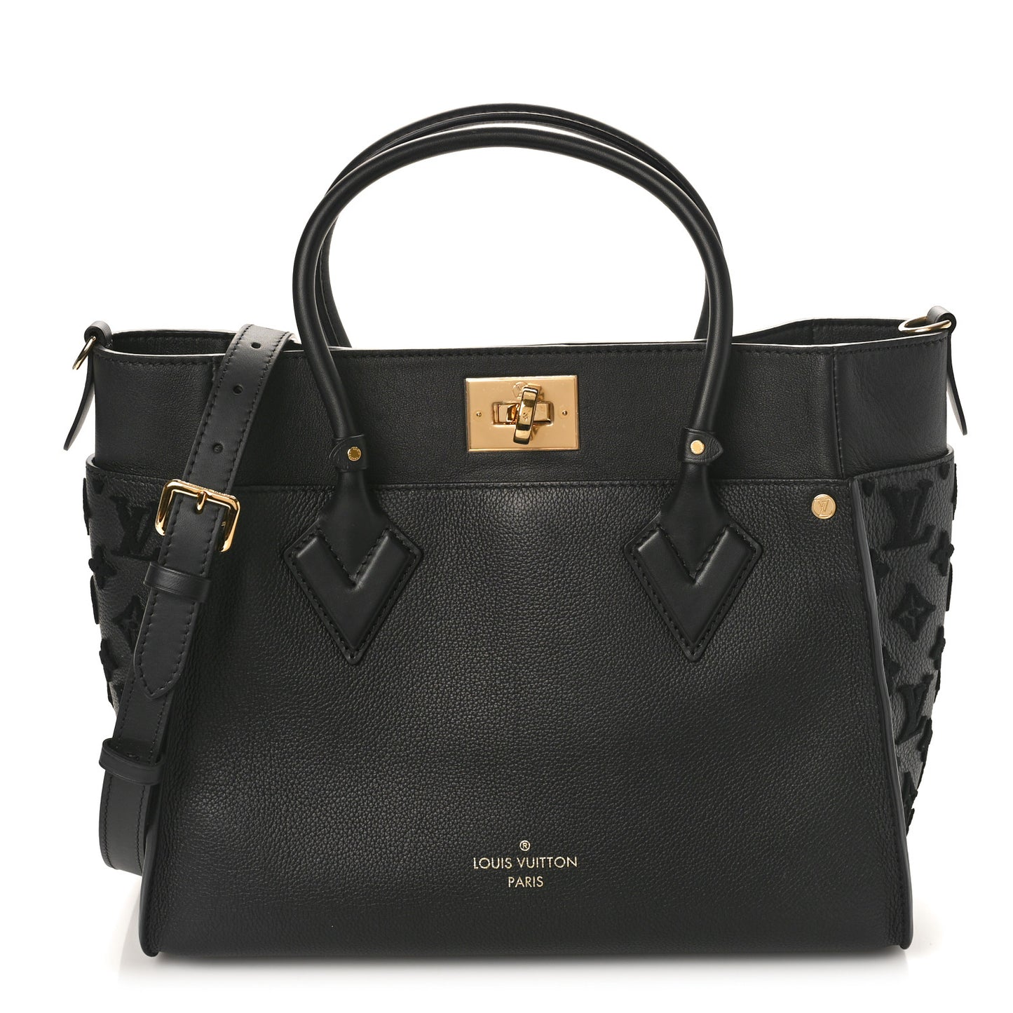 Calfskin Monogram Tufting On My Side Black