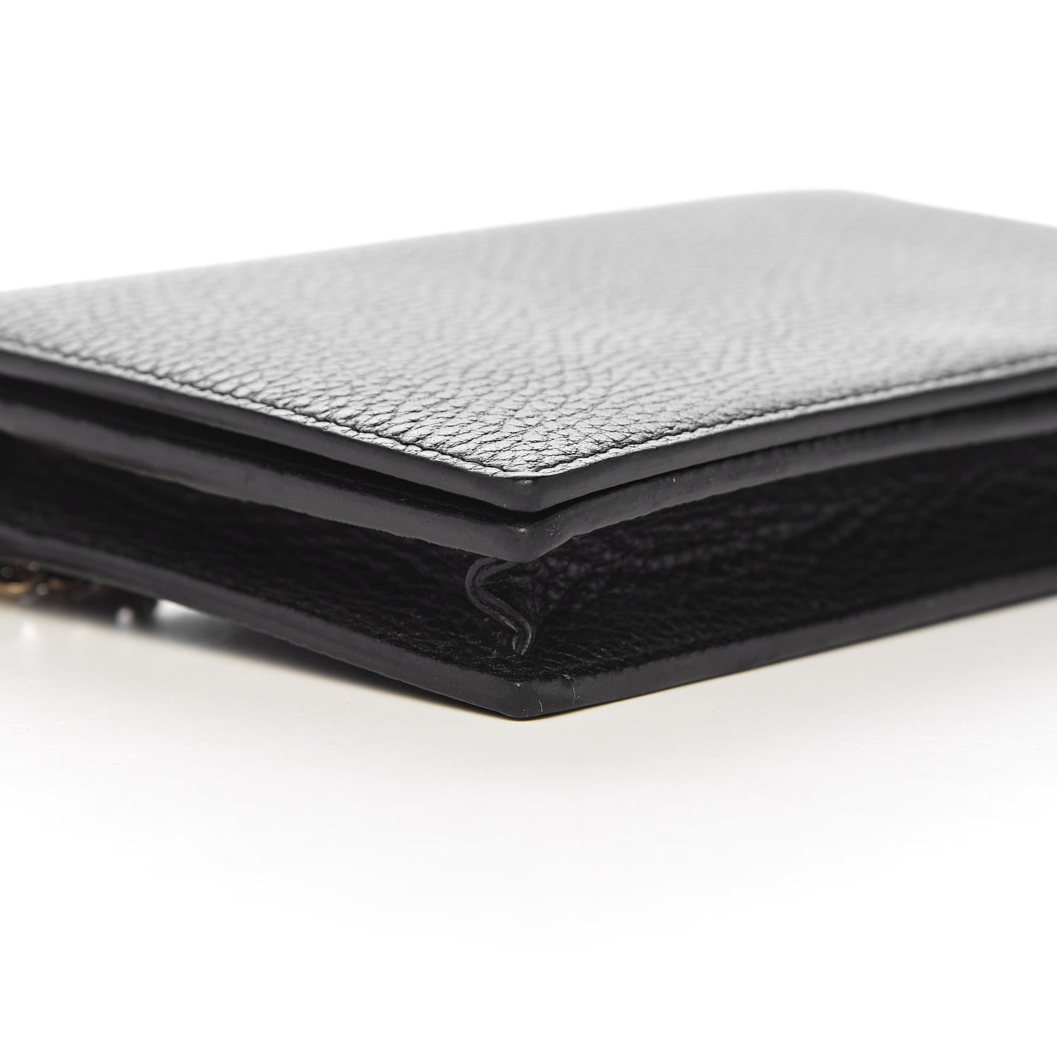 Gucci Dollar Calfskin Medium Betty Chain Wallet Black 10 of 12