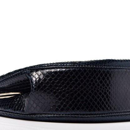 Judith Leiber Snakeskin Crystal Evening Bag Black 8 of 11