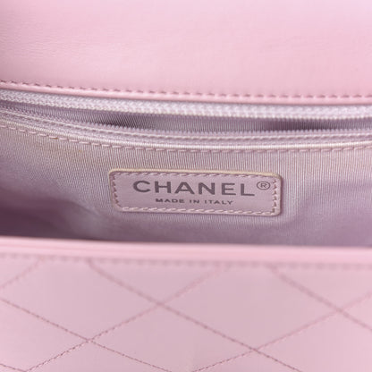 Chanel Calfskin Stitched Small Ring My Bag Flap Crossbody Pink 8 of 11
