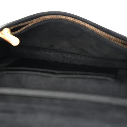 Christian Dior Calfskin Studded Diorama Wallet on Chain Pouch Black 5 of 11