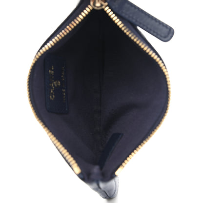 Chanel Caviar Quilted Small Cosmetic Case Navy Blue 5 of 9