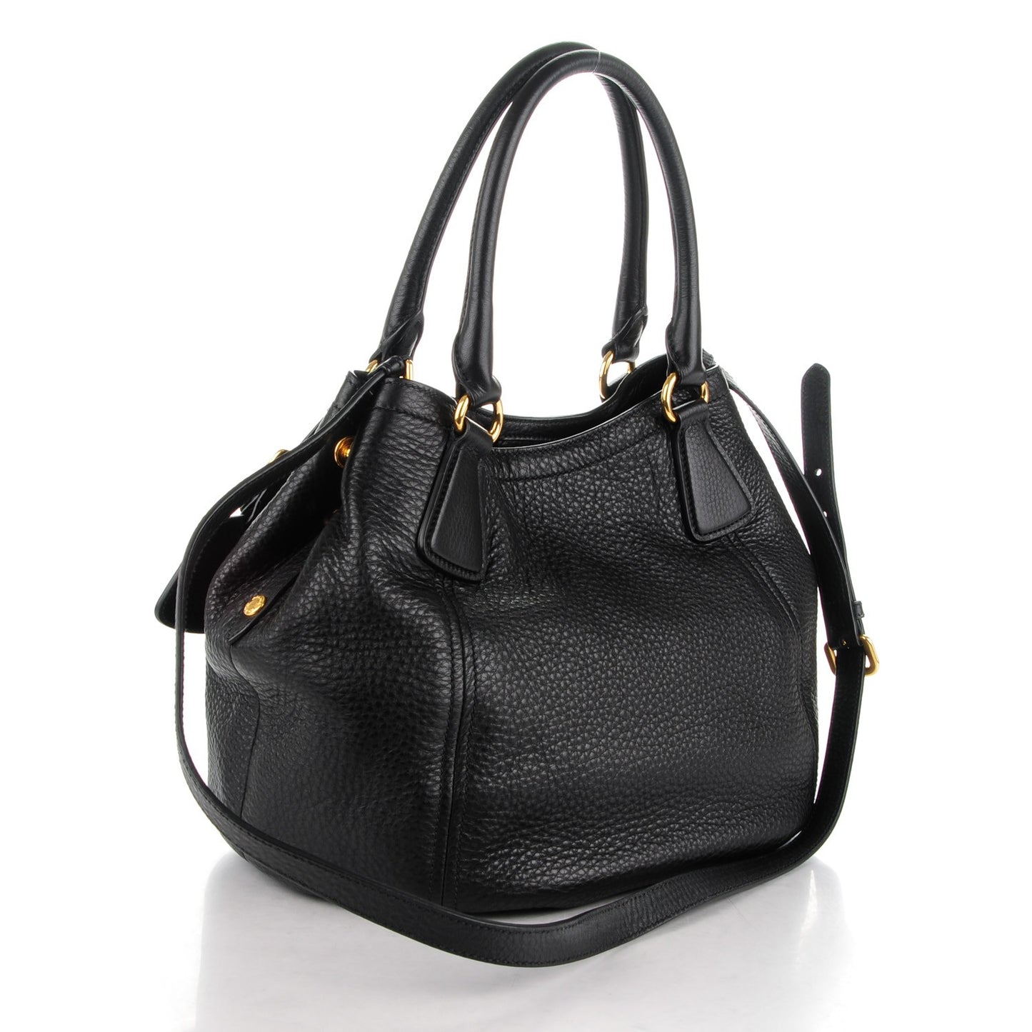 Vitello Daino Shoulder Bag Nero Black