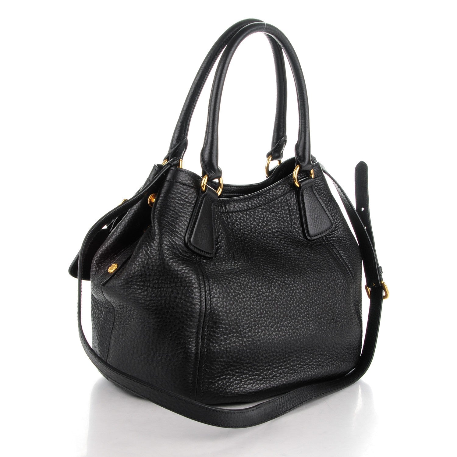 Prada Vitello Daino Shoulder Bag Nero Black 3 of 8