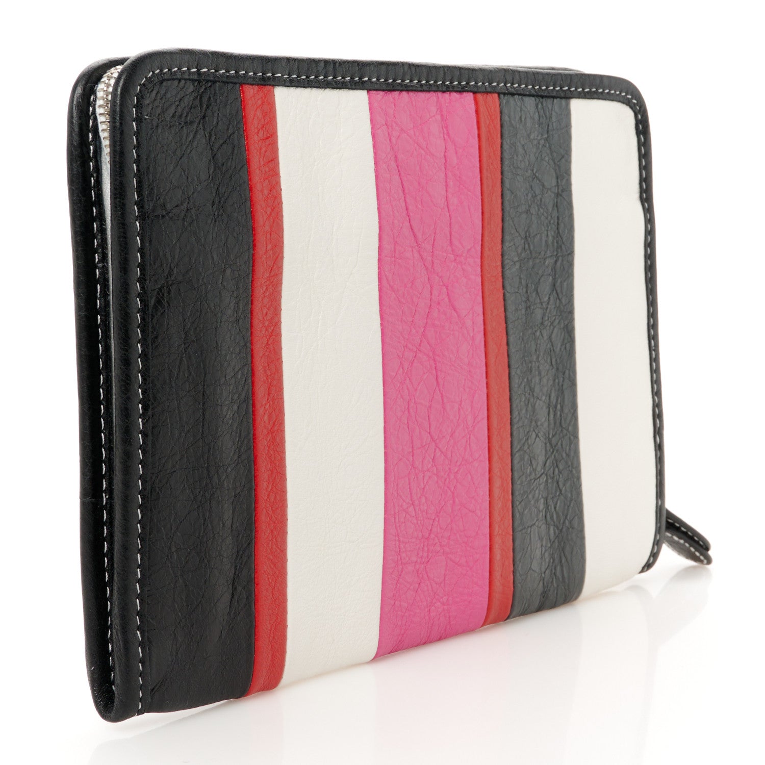 Balenciaga Agneau Arena Multicolore Bazar Pouch Rose Gris White Black Rouge 3 of 8