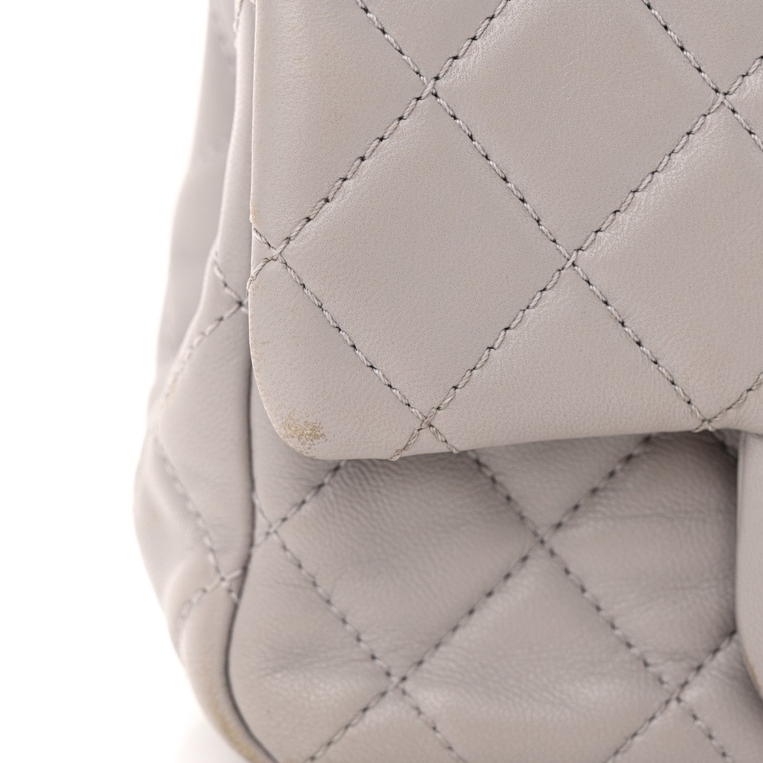 Chanel Lambskin Quilted Mini Pearl Crush Flap Light Grey 15 of 15