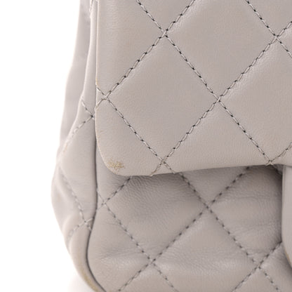 Chanel Lambskin Quilted Mini Pearl Crush Flap Light Grey 15 of 15