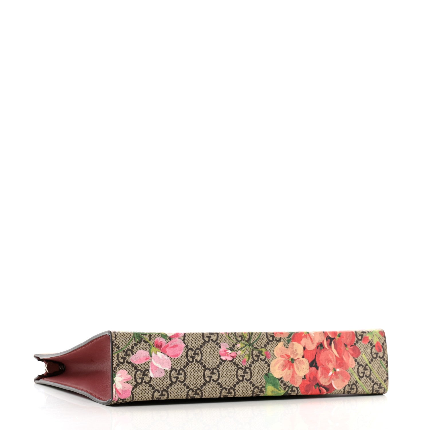 Gucci GG Supreme Monogram Blooms Large Cosmetic Case Beige Multicolor Dry Rose 4 of 10