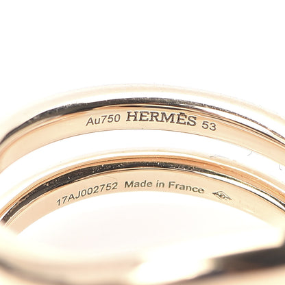 Hermes 18K Rose Gold MM Chaine d'Ancre Punk Ring 53 6.25 4 of 5
