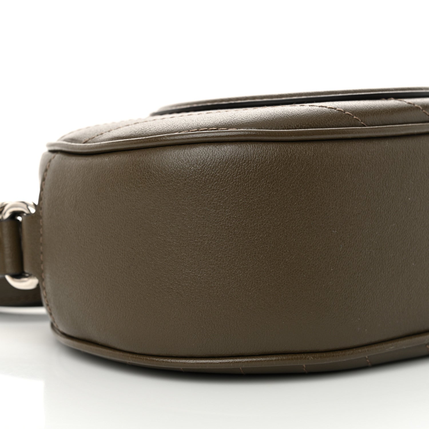Gucci Sakai Be Green Calfskin Diagonal Stitched Mini Blondie Shoulder Bag Craclet Brown 9 of 11