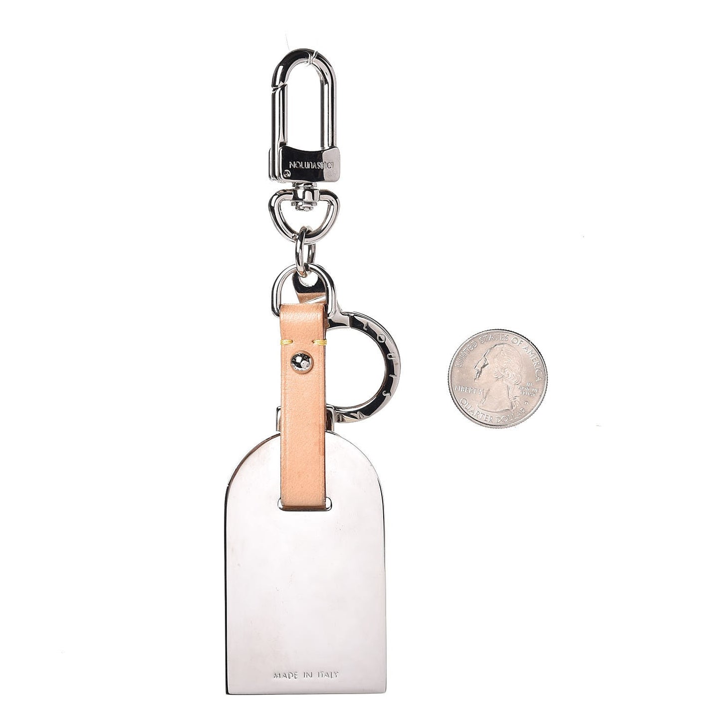 Metal Luggage Tag Key Holder Silver