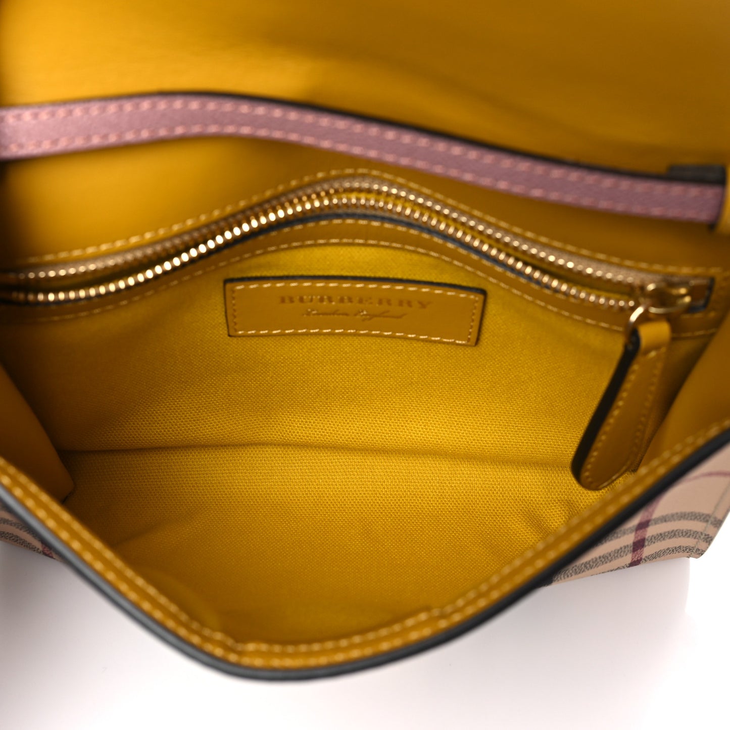 Derby Calfskin Haymarket Check Small Loxley Crossbody Cinnamon Red Multicolor