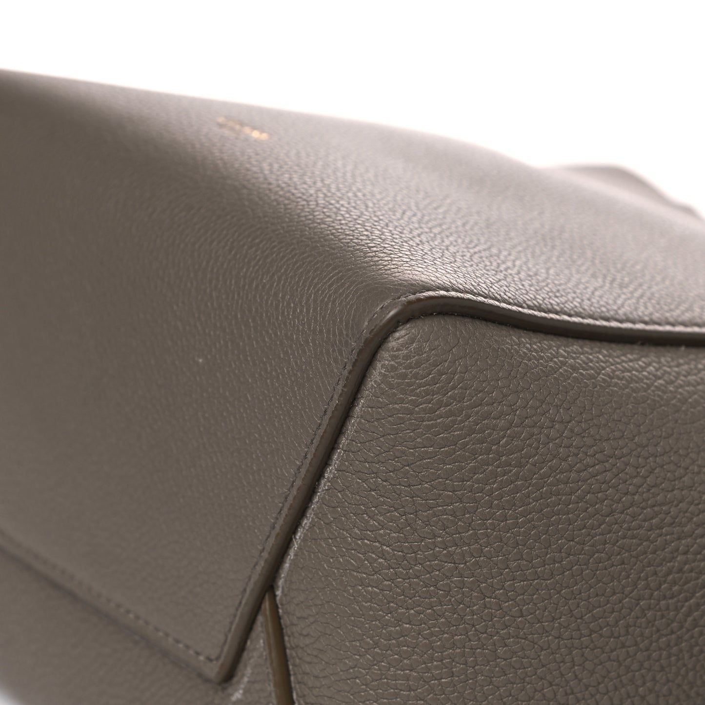 Soft Grained Calfskin Small Sangle Bucket Bag Taupe