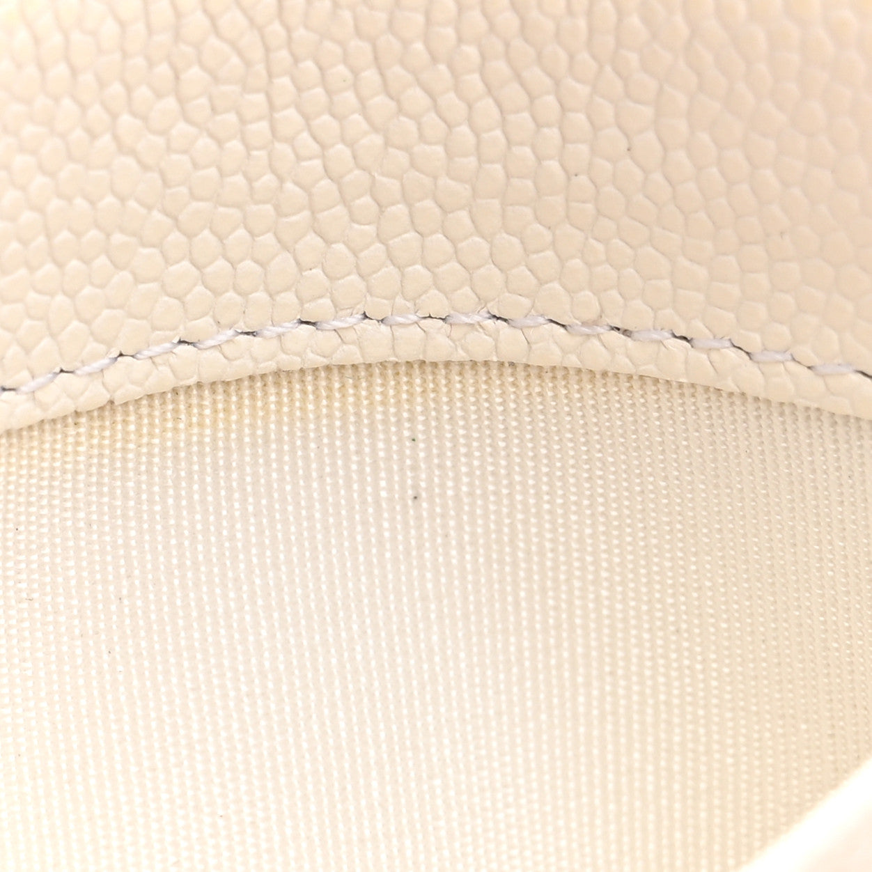 Caviar Quilted Card Holder White