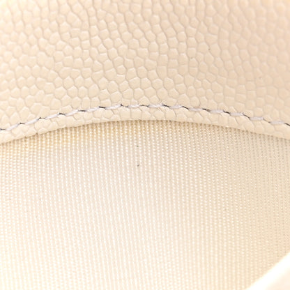 Chanel Caviar Quilted Card Holder White 9 of 10