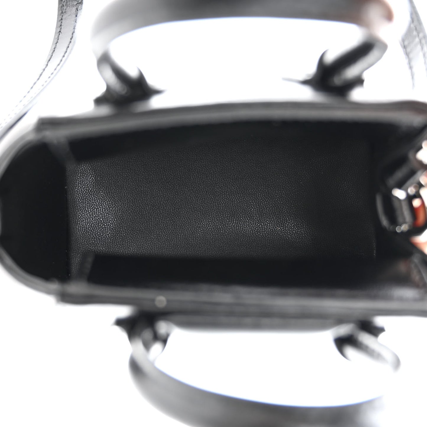 Shiny Lord Calfskin Micro Antigona Black