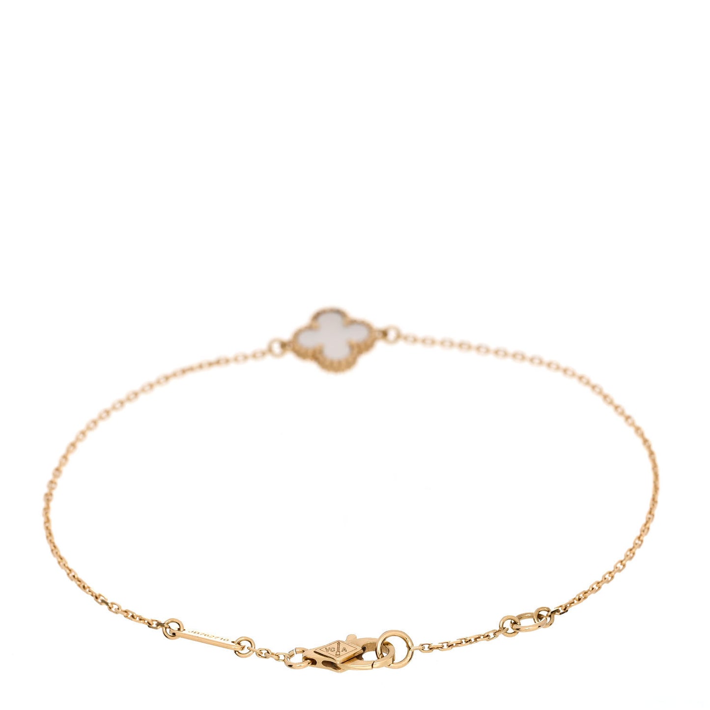 18K Yellow Gold Mother of Pearl Sweet Alhambra Bracelet