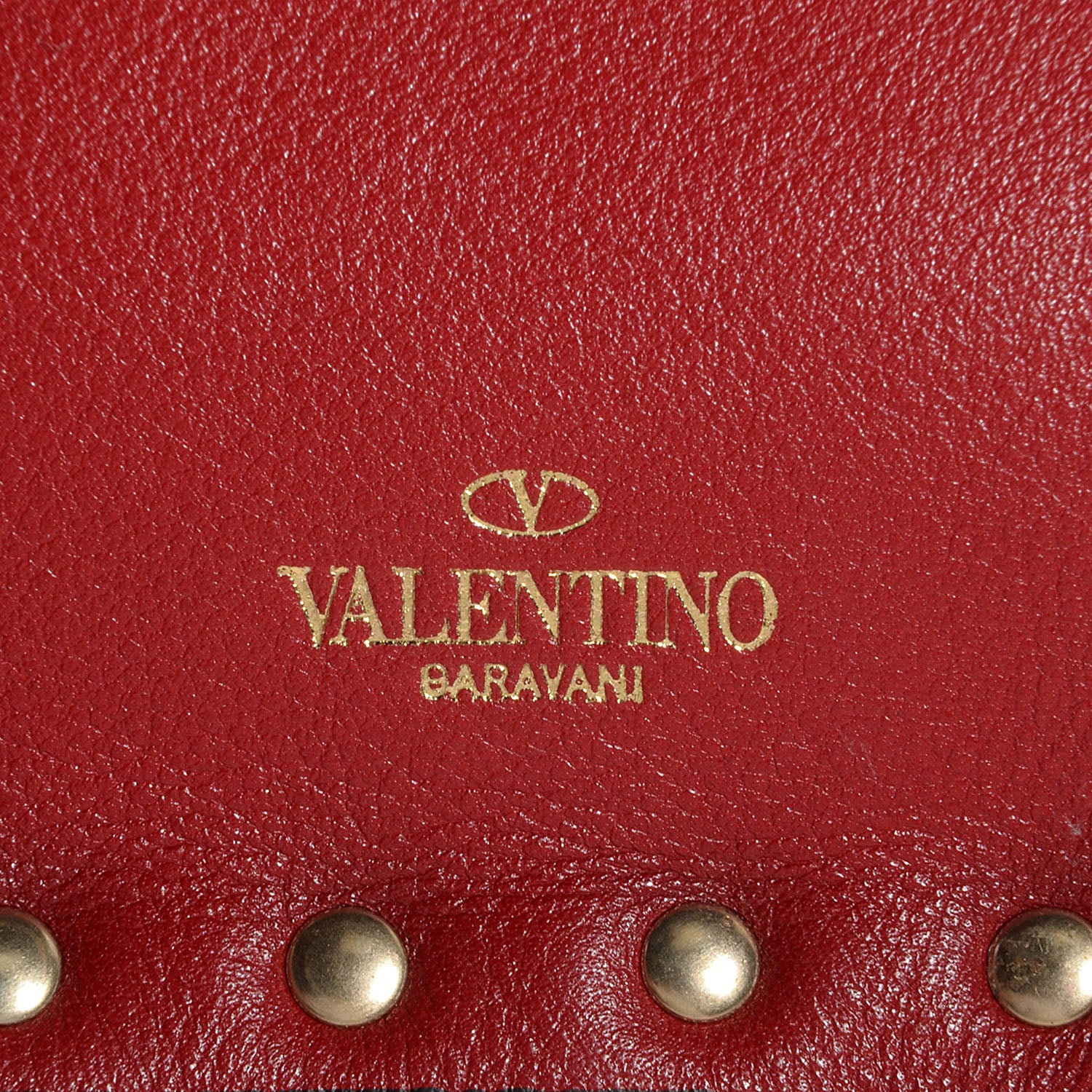 Valentino Garavani Vitello Italian Pop Small Rockstud Zip Pouch Deep Rose Scarlet 8 of 9