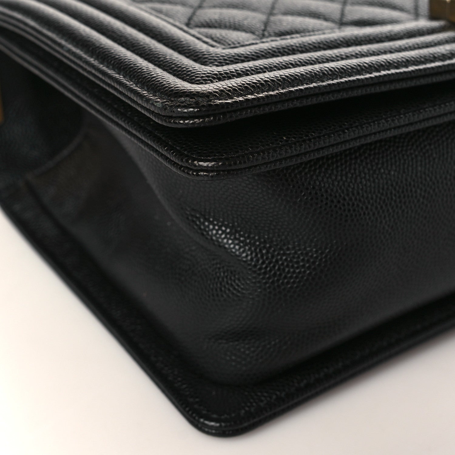 Chanel Caviar Quilted Medium Boy Flap Black 8 of 10