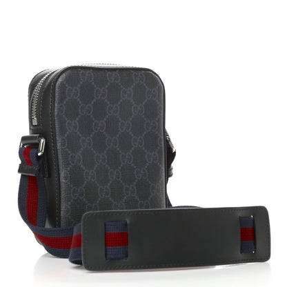 Gucci GG Supreme Monogram Appia Calfskin Web Small Camera Messenger Bag Grey 3 of 10