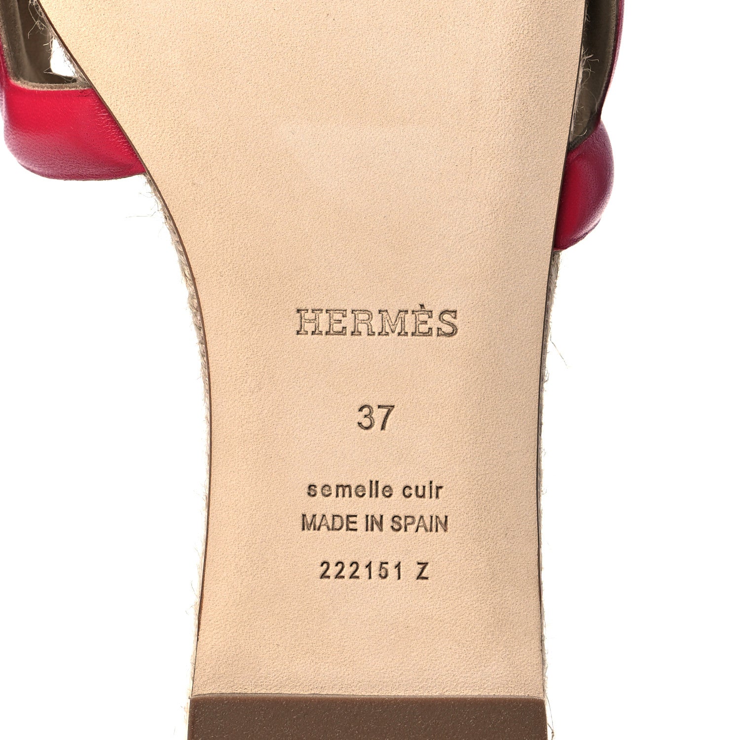 Hermes Nappa Famosa Espadrille Sandals 37 Rosa Framboise 6 of 7