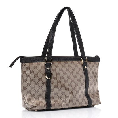 Gucci Crystal Monogram Medium Abbey Tote Brown 2 of 8
