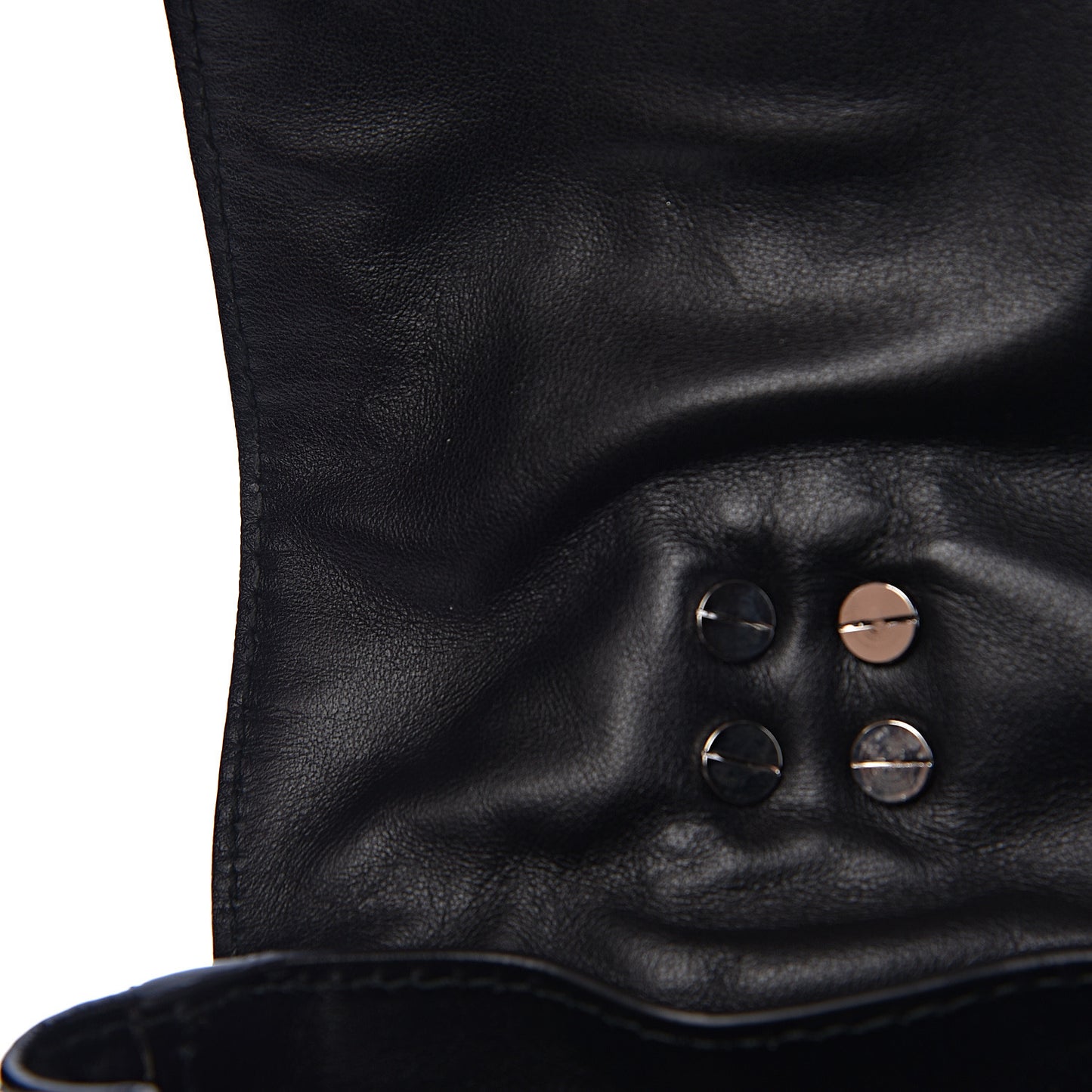 Metallic Lambskin Tiny PS1 Satchel Silver