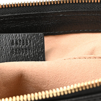 Gucci Textured Calfskin Web Small Ophidia Tote Bag Black 7 of 13