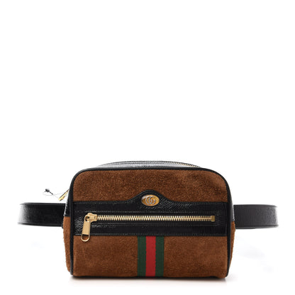 Gucci Suede Small Ophidia Belt Bag 95 38 Brown 1 of 11