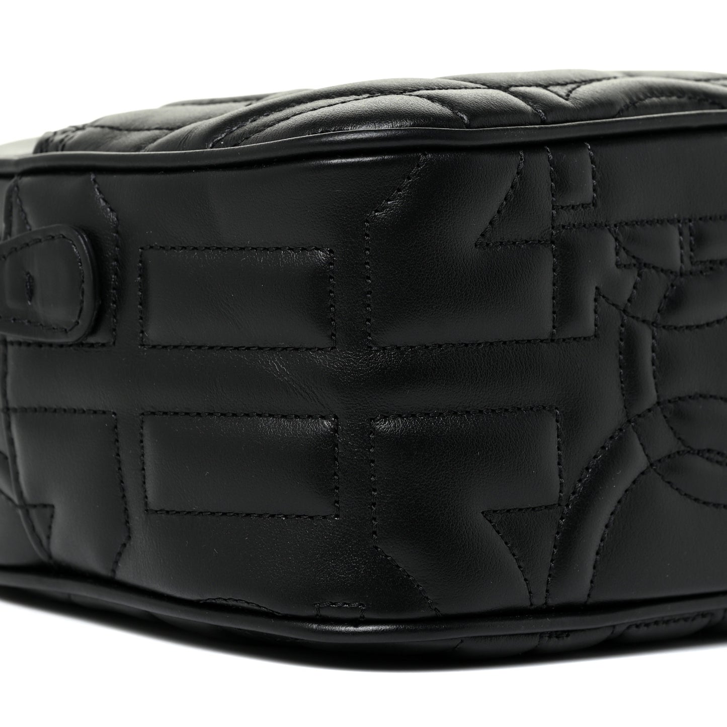 Calfskin Quilted Gancini Camera Bag Black