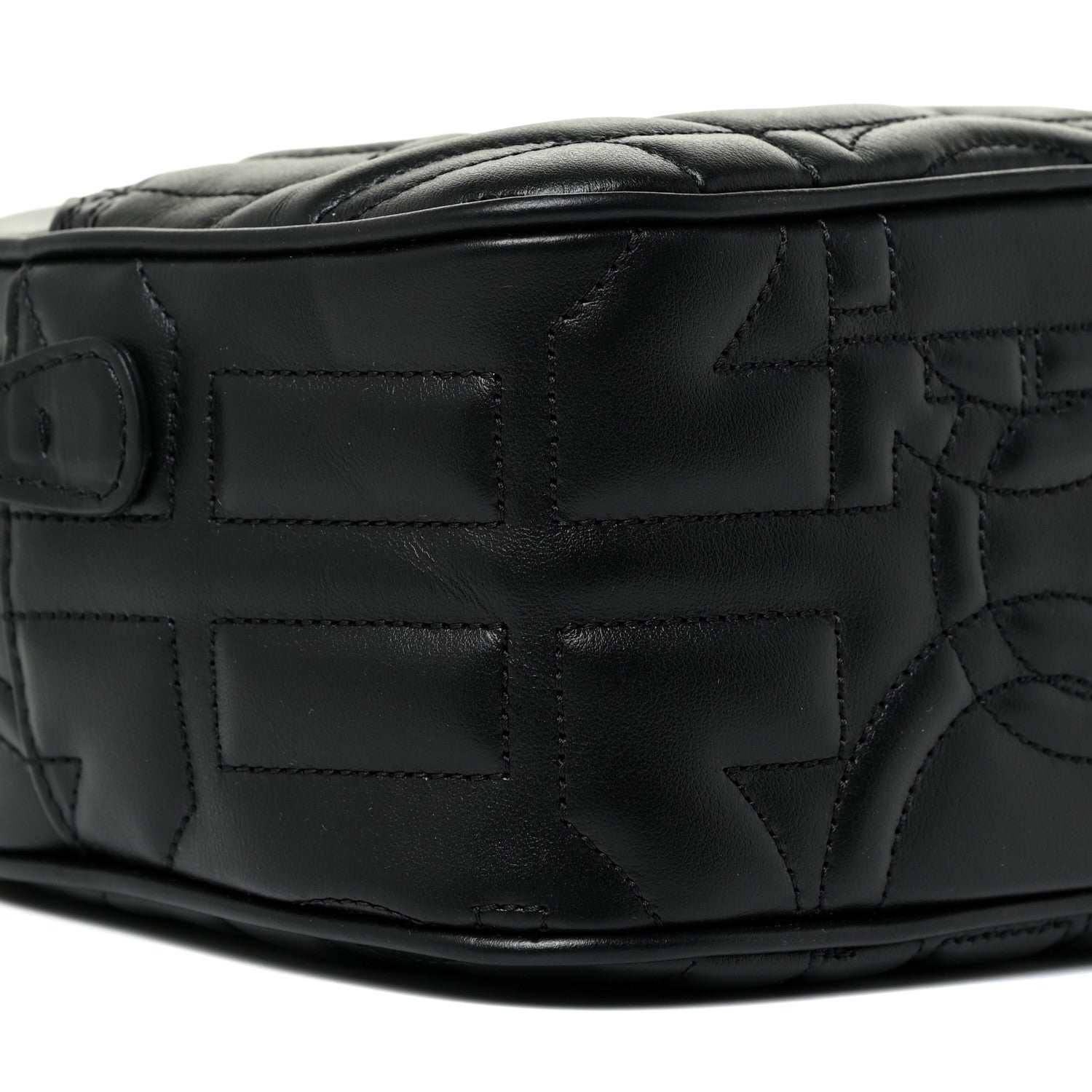 Salvatore Ferragamo Calfskin Quilted Gancini Camera Bag Black 8 of 11