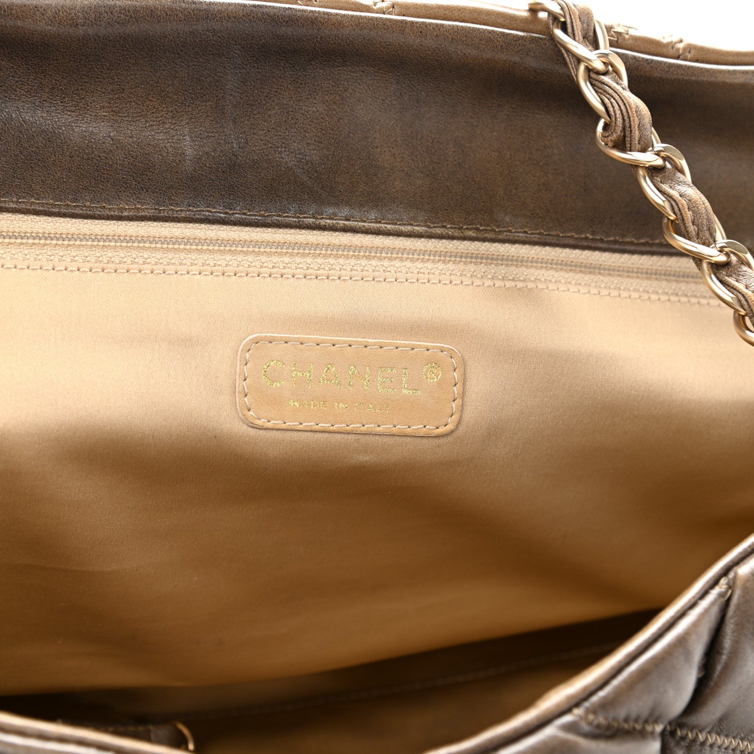 Chanel Lambskin Bubble Quilt Flap Bag Dark Beige 5 of 10