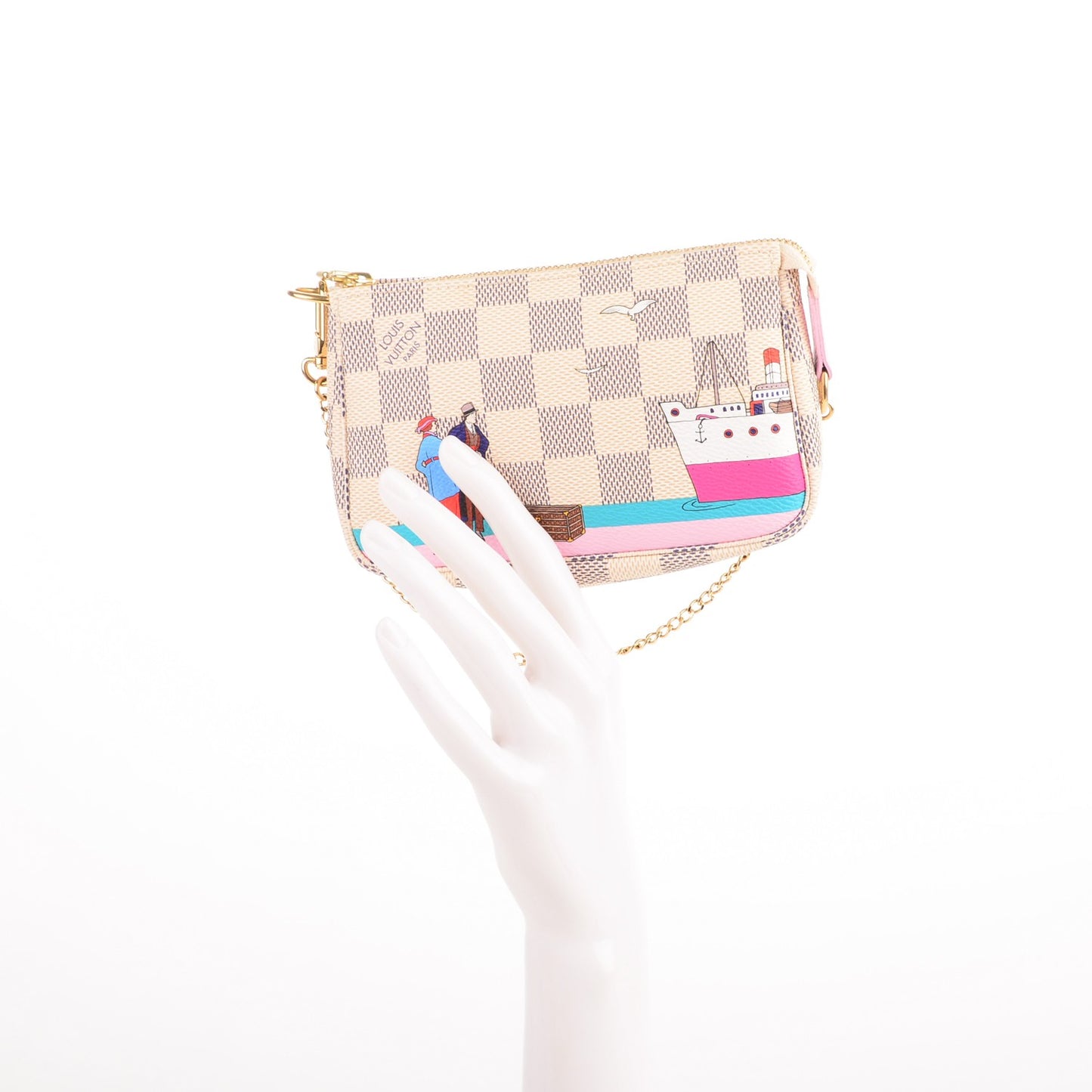Damier Azur 2016 Christmas Animation Mini Pochette Accessories