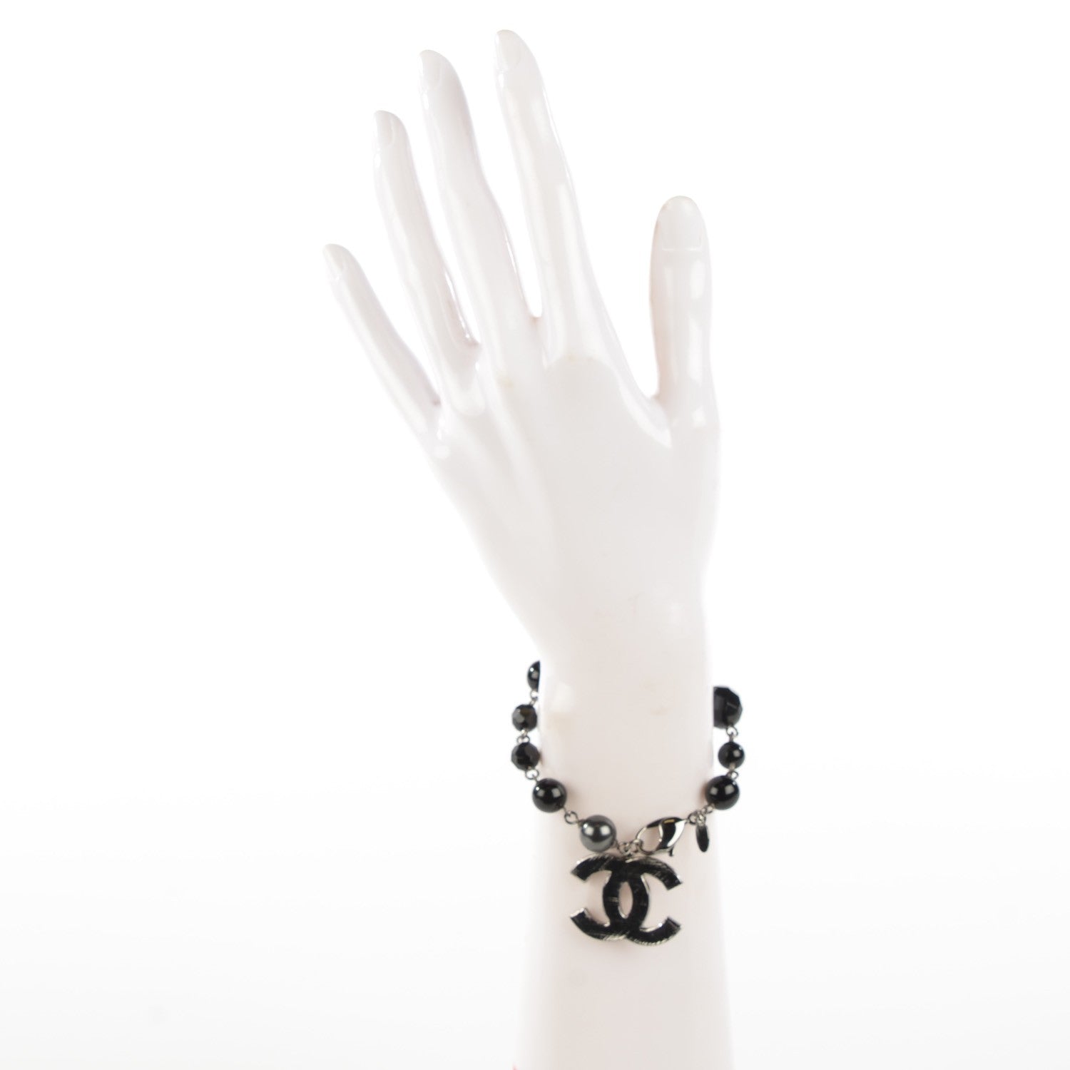 Chanel Beaded CC Bracelet Black 2 of 5