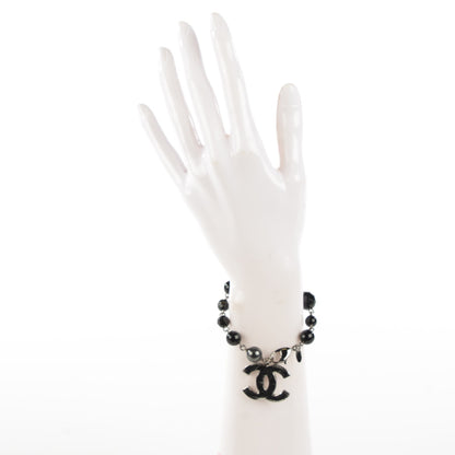 Chanel Beaded CC Bracelet Black 2 of 5